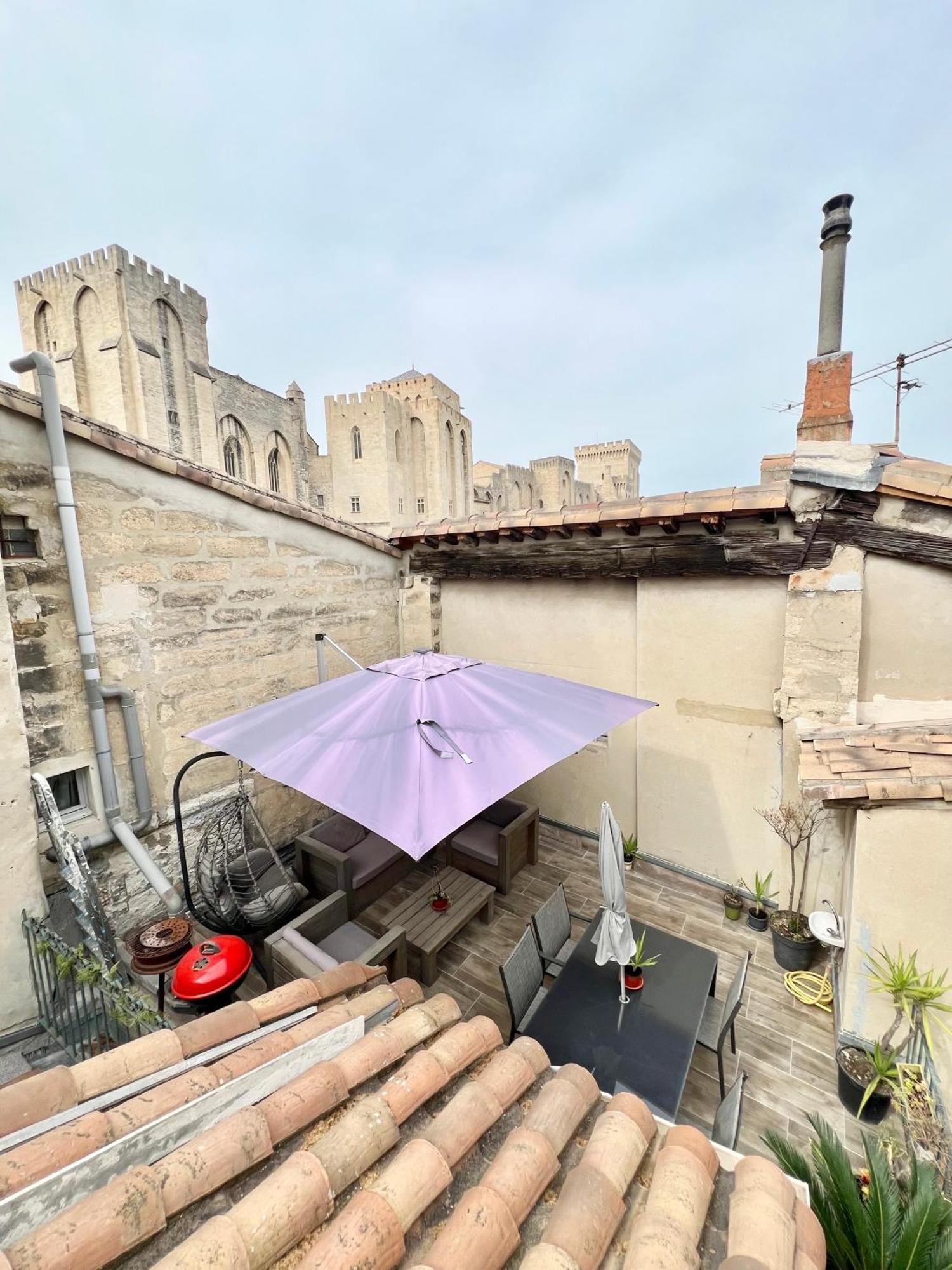 Renove, Vue Sur Palais Des Papes, Terrasse Et Wifi Troisieme Etage Appartement Avignon Buitenkant foto